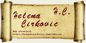 Helena Ćirković vizit kartica